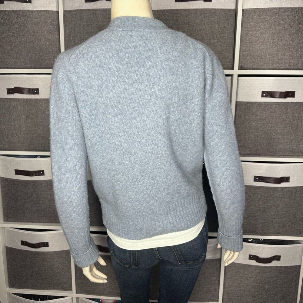 ALLSAINTS Rufa Wool Blend Cardigan In Blue Smoke Size XS - Picture 3 of 13